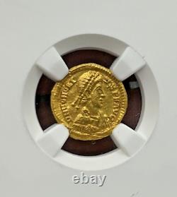 Honorius Roman Empire Gold Coin 393-423 AD NGC CH XF 5/2 Edge Bend