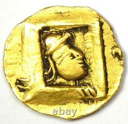 India Kushan Vima Kadphises Gold AV Quarter Dinar Coin 113-127 AD Fine Details