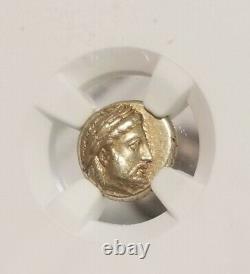Isl Of Lesbos, Mytilene ZEUS N Snake NGC XF Fine Style Ancient Hecte Coin