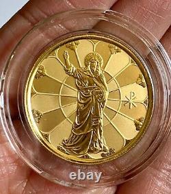 JESUS CHRISTIAN 1 OZ FINE PURE 24K SOLID GOLD COIN Only 500 CHRISTMAS GIFT