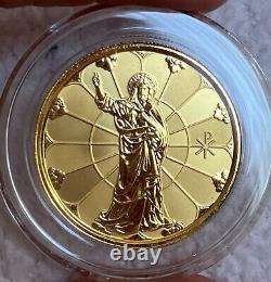 JESUS CHRISTIAN 1 OZ FINE PURE 24K SOLID GOLD COIN Only 500 CHRISTMAS GIFT