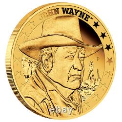JOHN WAYNE 2020 1/4 oz Fine Gold Proof Coin Perth Mint Tuvalu