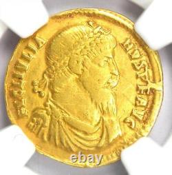 Julian II AV Solidus Gold Roman Coin 360-363 AD. NGC Choice Fine Rare Ruler