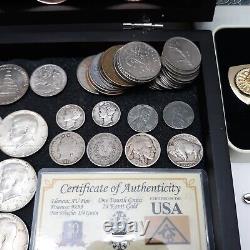 Junk Drawer Lot Coins, Collectible Knives, 1/4 Grain. 999 fine gold, Watch, $2