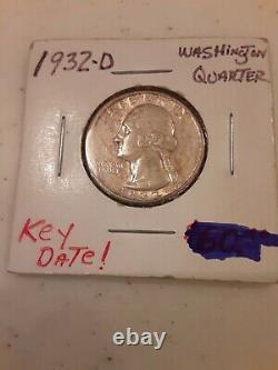 Key Date 1932-d Washington Quarter Extra Fine Can't Ask For Better In This Date