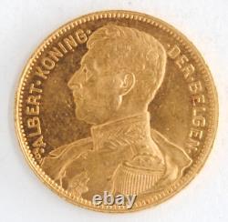 Kingdom of Belgium 1914 20 Francs Bust of Albert. 900 Fine Gold Coin KM# 79 Kingdom of Belgium 1914 20 Francs Bust of Albert. 900 Fine Gold Coin KM# 79