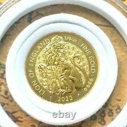 LION OF ENGLAND 1/4 OZ 999.9 FINE PURE 24K SOLID GOLD COIN More HOT ITEMS MG
