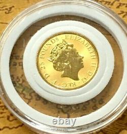 LION OF ENGLAND 1/4 OZ 999.9 FINE PURE 24K SOLID GOLD COIN More HOT ITEMS MG