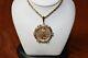 Lady Liberty $10 Coin Pendant 1/4 Oz Fine Gold In Bezel With Diamonds & Rope Chain