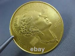 Large 22kt Yellow Gold Persian Queen Fao Rome Ceres Farah Pahlavi Coin #elvina9