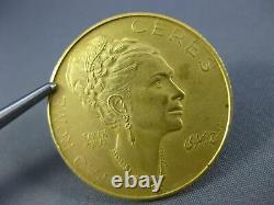Large 22kt Yellow Gold Persian Queen Fao Rome Ceres Farah Pahlavi Coin #elvina9