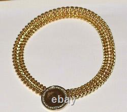 Les Bernard Gold Necklace Coin Drachma Wide Double Link Chain