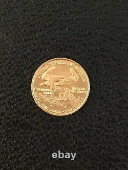 Liberty American Eagle Gold Coin 1/10 OZ. Fine Gold 1986