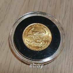Liberty American Eagle Gold Coin 1/10 OZ. Fine Gold 5 Dollars. 1986