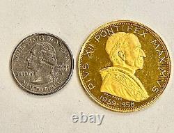 Look 1958 Pius Xii. 900 Fine Gold Vatican Coin, See Other Gold Coins
