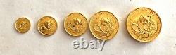 Look 1988- Chinese Panda 5.999 Fine Gold Proof Coin Set- 1 Oz- 1/20th Oz