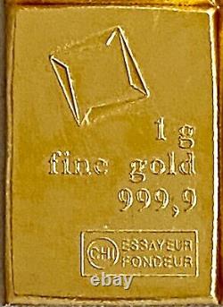 Look 6- 1 Gram (999.9 Fine) Gold Valcambi Bars, See Other Gold, Silver & Coins