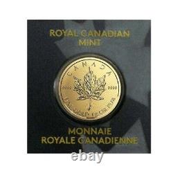 Lot of 2 2021 1 gram Canadian Gold Maples $. 5 Coin. 9999 Fine Maplegram25