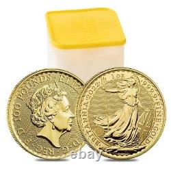 Lot of 2 2022 Great Britain 1 oz Gold Britannia Coin. 9999 Fine BU