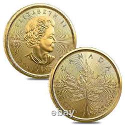 Lot of 2 2023 1/10 oz Canadian Gold Maple Leaf $5 Coin. 9999 Fine BU (Sealed)