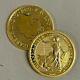 Lot Of 2 Gold 2022 British Royal Mint Gold Britannia 1 Oz. 9999 Fine £100 Coins