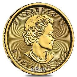 Lot of 5 2019 1/10 oz Canadian Gold Maple Leaf $5 Coin. 9999 Fine BU (Sealed)
