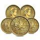 Lot Of 5 2020 1/10 Oz Canadian Gold Maple Leaf $5 Coin. 9999 Fine Bu (sealed)