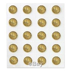 Lot of 5 2020 1/10 oz Canadian Gold Maple Leaf $5 Coin. 9999 Fine BU (Sealed)