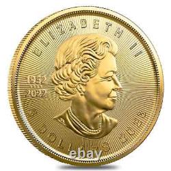 Lot of 5 2023 1/10 oz Canadian Gold Maple Leaf $5 Coin. 9999 Fine BU (Sealed)