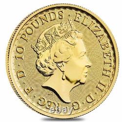 Lot of 5 2023 Great Britain 1/10 oz Gold Britannia Coin. 9999 Fine BU