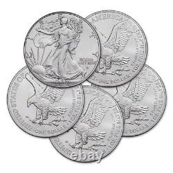 Lot of 5 2024 American Silver Eagle $1 Coin 1 oz. 999 Fine Silver BU