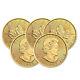 Lot Of 5 Canadian 1 Oz. Gold Maple Leaf. 9999 Fine Random Year 1oz Rcm $50 Coins