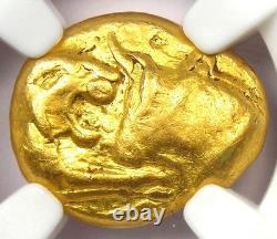 Lydia Kroisos Gold AV Stater Croesus Lion Coin 561 BC. Certified NGC Choice Fine