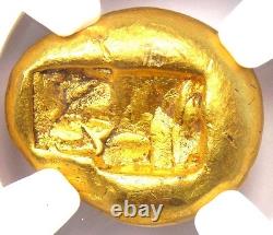 Lydia Kroisos Gold AV Stater Croesus Lion Coin 561 BC. Certified NGC Choice Fine