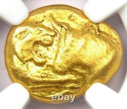 Lydia Kroisos Gold AV Stater Croesus Lion Coin 561 BC. Certified NGC Choice Fine
