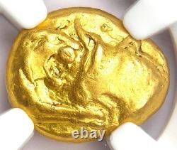 Lydia Kroisos Gold AV Stater Croesus Lion Coin 561 BC. Certified NGC Choice Fine