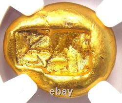 Lydia Kroisos Gold AV Stater Croesus Lion Coin 561 BC. Certified NGC Choice Fine