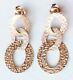 Mint! Rare $1380 Roberto Coin 18k Rose Gold Chic Shine Large Link Earrings