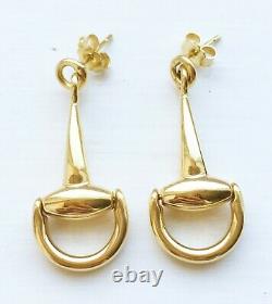 MINT! Rare $2700 ROBERTO COIN 18K Yellow Gold Cheval Horse Bit Earrings