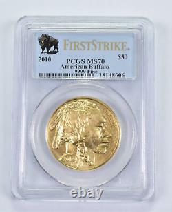 MS70 2010 $50 American Gold Buffalo 1 Oz. 999 Fine Gold FS PCGS 9537