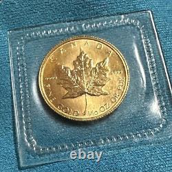 Maple Leaf Gold Coin 1 1/0 Oz BU Sealed 1982 Fine Gold Canadian