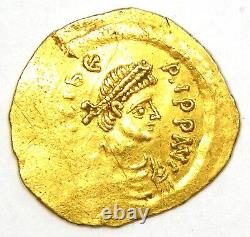 Maurice Tiberius AV Tremissis Gold Byzantine Coin 582 AD Good VF (Very Fine)