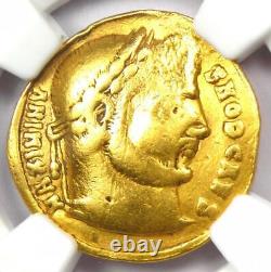 Maximinus II AV Aureus Gold Coin 310-313 AD Certified NGC Fine Rare Coin