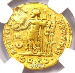 Maximinus II AV Aureus Gold Coin 310-313 AD Certified NGC Fine Rare Coin