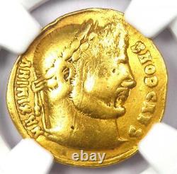 Maximinus II AV Aureus Gold Coin 310-313 AD Certified NGC Fine Rare Coin