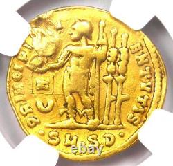 Maximinus II AV Aureus Gold Coin 310-313 AD Certified NGC Fine Rare Coin