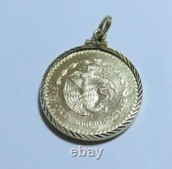 Mexico 1981 Mo 1/4 oz. Fine Gold Libertad Onza Coin with 14k Necklace