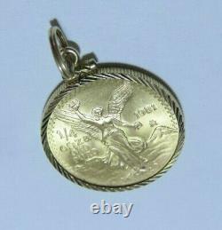 Mexico 1981 Mo 1/4 oz. Fine Gold Libertad Onza Coin with 14k Necklace