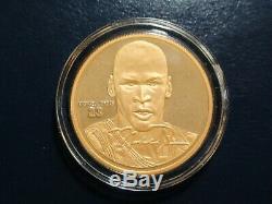 Michael Jordan 1 oz 999 Fine Gold Coin #31 of 100 RARE Highland Mint &Upper Deck