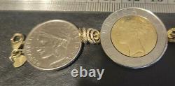 Milor 14k Gold Coin Bracelet Italy